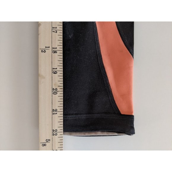 Nux Pull-On Capri Yoga Leggings S Workout Training Black/Orange - Picture 14 of 14